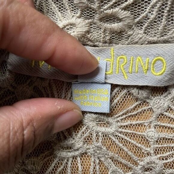 Malandrino Womens Embroidered Duster Linen Lace Dress 42 3/4 Length Sleeve Retro - Picture 7 of 10